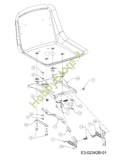 Picture of Supporto sedile KROSSER 105/17,5 H Cat. 2010 Trattorino
