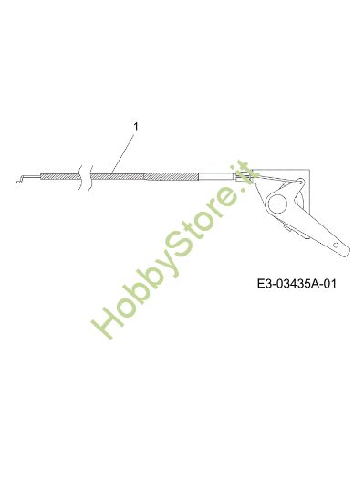 Picture of Cavo acceleratore KROSSER 105/17,5 H Cat. 2010 Trattorino