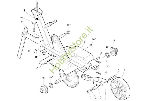 Picture of Telaio (Manubrio registrabile) MH 180 (EN709) Motozappa