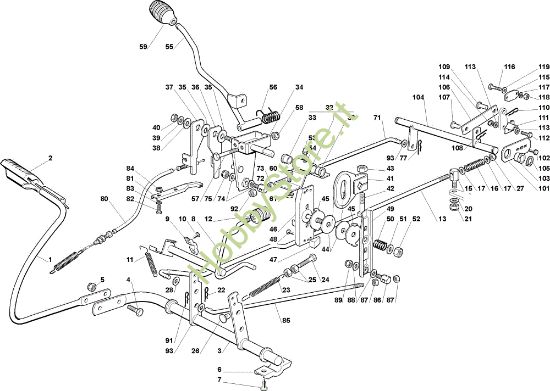 Picture of Comando freno e comando cambio OM 72C/12,5H Cat.2010 Trattorino