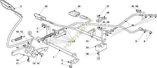 Picture of Comando freno e comando cambio OM 93C/13,5H Cat.2010 Trattorino