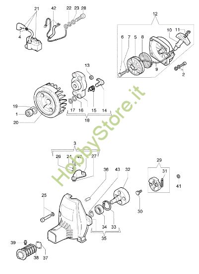 Picture of Avviamento e frizione 446 BP Decespugliatore