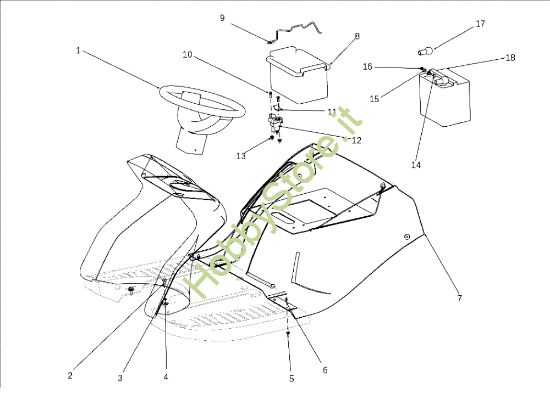 Picture of Cofano (3/3) OM 106J/18H Cat.2010 Trattorino