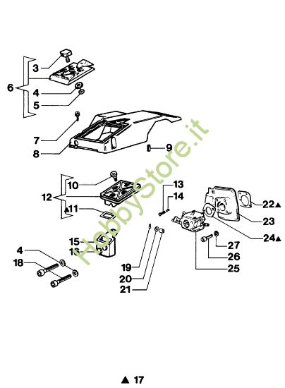 Picture of Filtro aria e carburatore 264F Deluxe Motosega