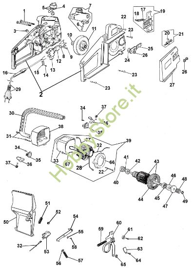 Picture of Esploso completo E 140 F Elettrosega