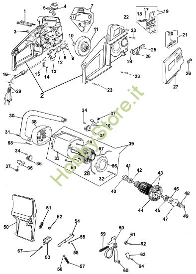 Picture of Esploso completo E 160 F Elettrosega
