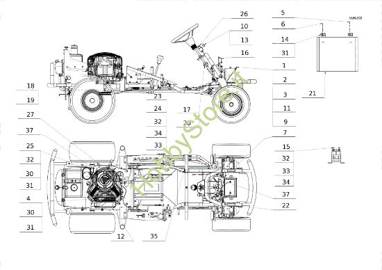 Picture of Parti elettriche APACHE 92 EVO Cat.2011 Trattorino