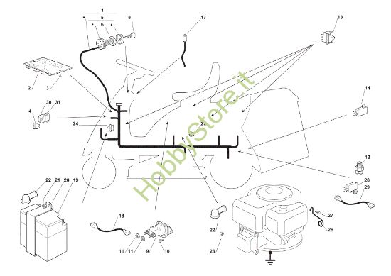 Picture of Impianto elettrico OM 72C/13H Cat.2011 Trattorino