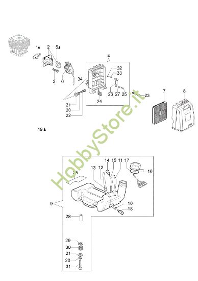Picture of Serbatoio e filtro aria SPARTA 440 BP (Euro2) Decespugliatore