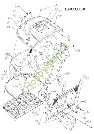 Picture of Sacco raccoglierba (13BG49KE636) KROSSER 92/16 H Cat. 2011 (13XXXXXX636) Trattorino