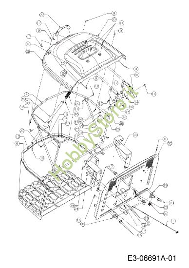Picture of Sacco raccoglierba (13BF49KN636) KROSSER 105/22 H Cat. 2011 (13XXXXXX636) Trattorino
