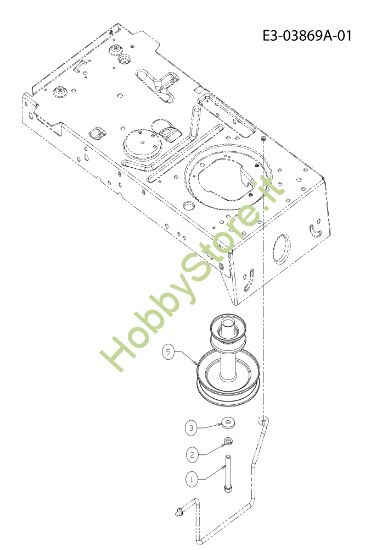 Picture of Leva e puleggia motore KROSSER 92/13 T Cat.2011 Trattorino