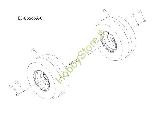 Picture of Ruote posteriori KROSSER 92/15,5 H Cat.2011 Trattorino