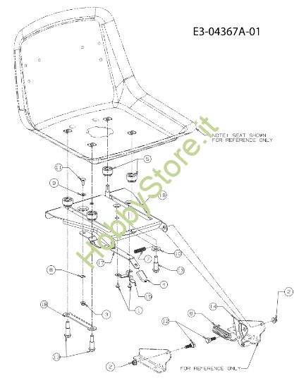 Picture of Supporto sedile TORNADO 108/20 H Cat.2011 Trattorino