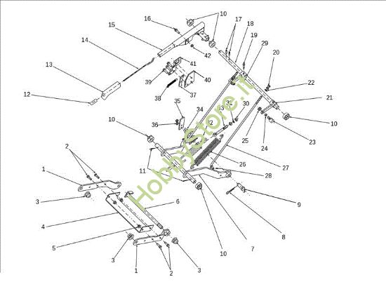 Picture of Regolazione piatto di taglio OM 106J/15,5H Cat.2011 Trattorino