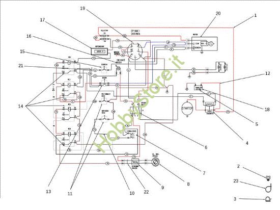 Picture of Schema elettrico OM 106J/17,5H Cat.2011 Trattorino