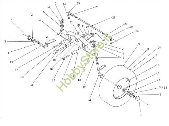 Picture of Assale anteriore OM 124J/22 H Cat.2011 Trattorino