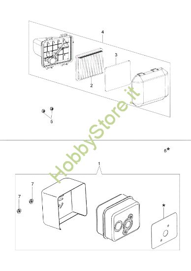 Picture of Filtro aria e marmitta G 44 PK COMFORT (K500) Rasaerba