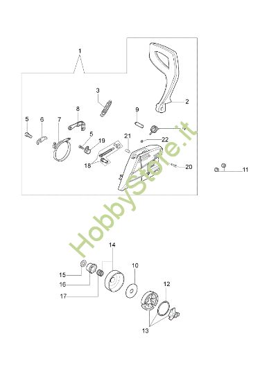 Picture of Frizione e freno GS 44 (Euro 1) Motosega