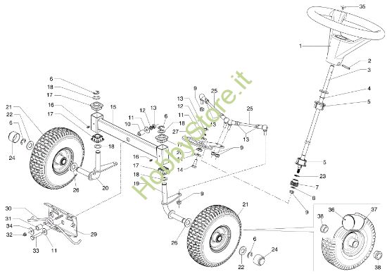 Picture of Sterzo MISTRAL 72/13 H (4in1) e EURO 5 Trattorino