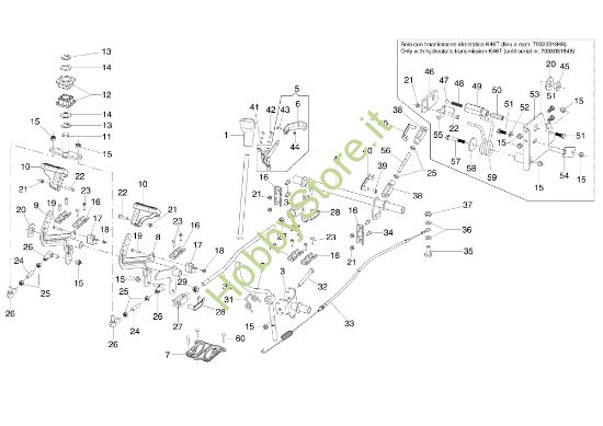 Picture of Comando freno MISTRAL 72/13 H (4in1) e EURO 5 Trattorino