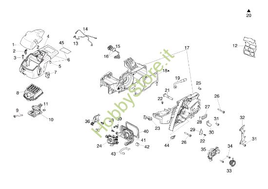 Picture of Basamento e filtro aria GS 650 Motosega