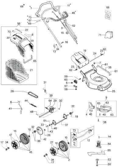 Picture of Esploso completo G 48 TBQ COMFORT PLUS Rasaerba