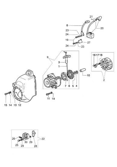 Picture of Avviamento e frizione 726 T Decespugliatore
