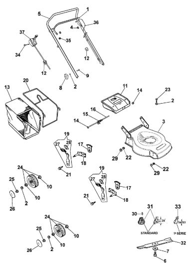 Picture of Esploso completo G 47 Q Rasaerba