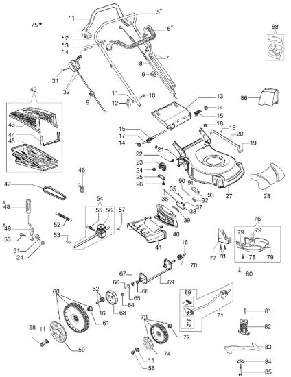 Picture of Esploso completo GV 53 TK ALL ROAD PLUS 4 (K800) Rasaerba