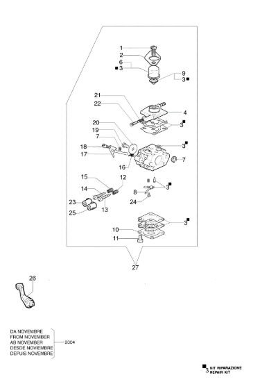 Picture of Carburatore EURO1 WT-460B 735 T Decespugliatore