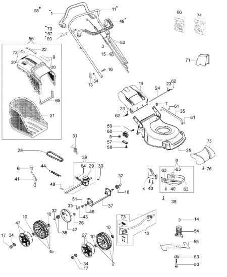 Picture of Esploso completo G 48 TK COMFORT PLUS (K600 AUTOCHOCKE) (2018) Rasaerba