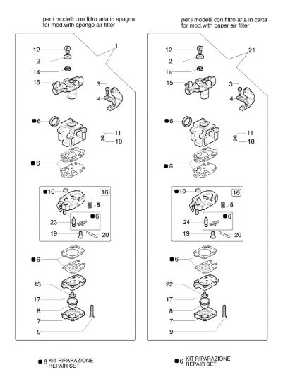 Picture of Carburatore WYK-104, WYK-143A 746 T Decespugliatore