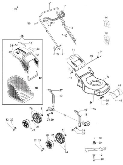 Picture of Esploso completo G 44 PK COMFORT PLUS (K605) EURO 5 Rasaerba