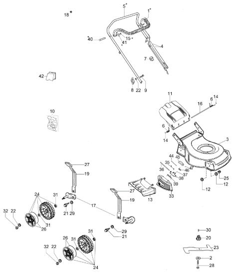 Picture of Esploso completo G 53 PK COMFORT SD (K 805) EURO 5 Rasaerba