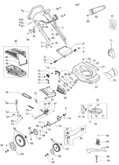 Picture of Esploso completo GV 53 TBX ALL ROAD PLUS 4 EURO 5 Rasaerba