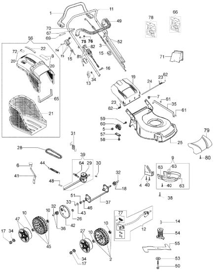 Picture of Esploso completo G 48 TKE COMFORT PLUS (K655LI) EURO 5 Rasaerba