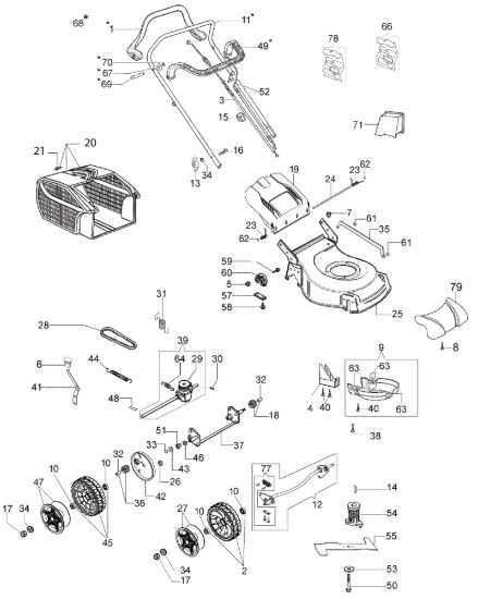 Picture of Esploso completo G 44 TK COMFORT (K450) Rasaerba