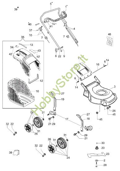 Picture of Esploso G 48 PK COMFORT PLUS (K500) Rasaerba