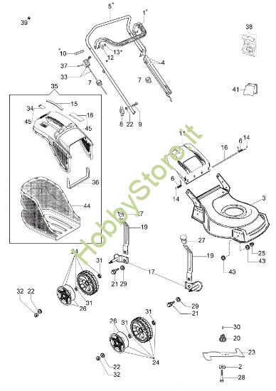 Picture of Esploso G 48 PBQ COMFORT PLUS Rasaerba