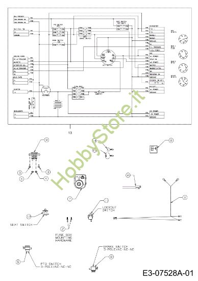 Picture of Schema elettrico KROSSER 92/16 H Cat. 2012 Trattorino