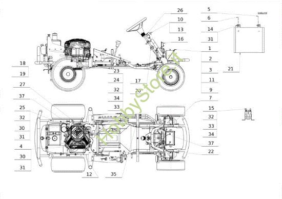 Picture of Parti elettriche APACHE 92 EVO Cat.2012 Trattorino