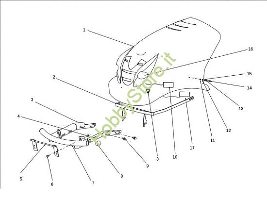 Picture of Cofano OM 106J/24H 4X4 Cat.2012 Trattorino