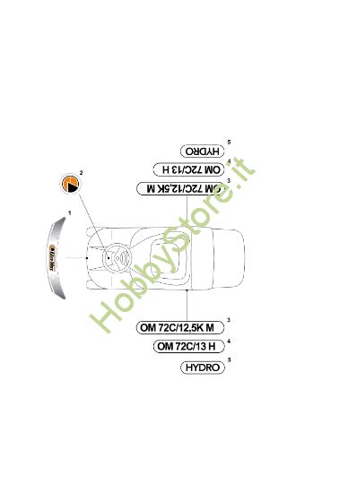 Picture of Etichette (2/2) OM 72C/12,5KM Cat.2012 Trattorino