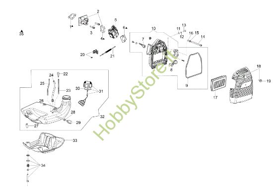 Picture of Serbatoio e filtro aria BC 430 T Decespugliatore