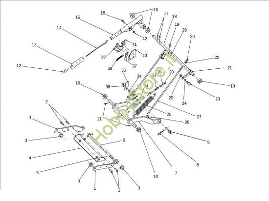 Picture of Regolazione piatto di taglio OM 124S/22 H Cat.2013 Trattorino