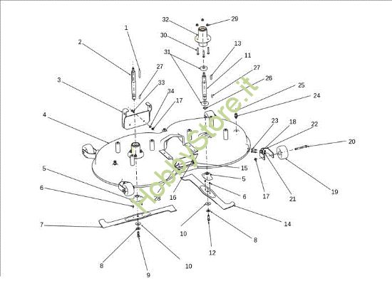 Picture of Piatto di taglio (1/2) OM 124S/22 H Cat.2013 Trattorino