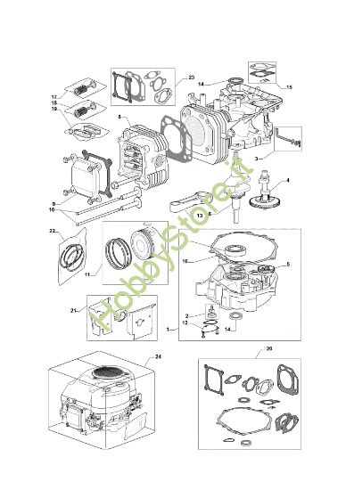 Picture of Gruppo motore OM 91PLUS/14,5K H Cat.2013 Trattorino