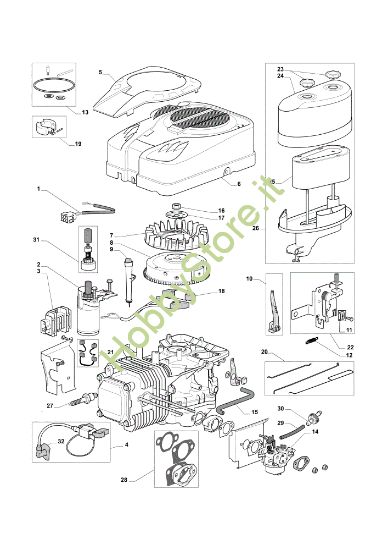 Picture of Avviamento, carburatore e filtro aria OM 101C/16K H Cat.2013 Trattorino