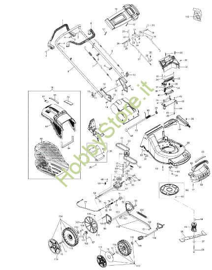 Picture of Esploso MAX 53 VBD ALLROAD ALUMINIUM Rasaerba